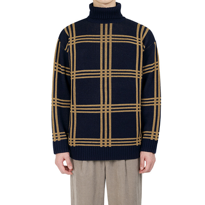 남성용 스웨터 오버핏 케리 남자 폴라티 니트 D11M15_tn3487