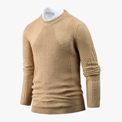 남자 스웨터 패턴매치 긴팔 라운드넥 니트 B01Y3_tn0952