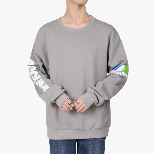 남자 박스티 루즈핏 배터리나염 남성 맨투맨 티셔츠 B09M15_tm1712